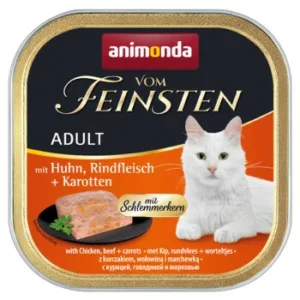 Katzenfutter: animonda Vom Feinsten Adult mit Schlemmerkern  Huhn, Rindfleisch & Karotte