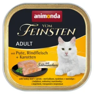 Katzenfutter: animonda Vom Feinsten Adult mit Schlemmerkern  Pute, Rindfleisch & Karotte