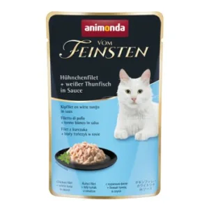 Katzenfutter: animonda Vom Feinsten  mit Hühnchenfilet & weißem Thunfisch, in Sauce