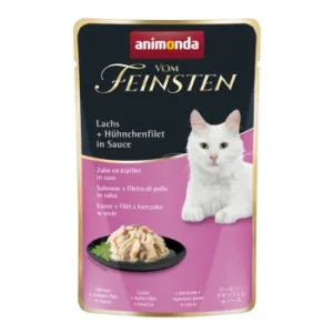 Katzenfutter: animonda Vom Feinsten  mit Lachs & Hühnchenfilet, in Sauce