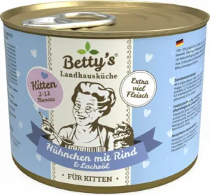 Katzenfutter: Betty's Landhausküche Kitten Huhn & Rind  für Katze