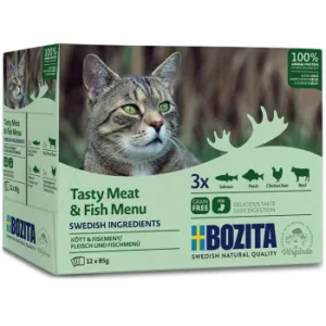 Katzenfutter: BOZITA Pouch Multibox Fleisch- & Fisch-Menü in Gelee Getreidefrei