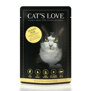 Katzenfutter: CAT'S LOVE Adult  Classic Huhn pur mit Leinöl & Brennnessel