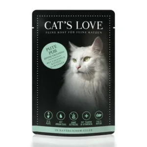 Katzenfutter: CAT'S LOVE Adult  Classic Pute pur mit Lachsöl & Katzengamander