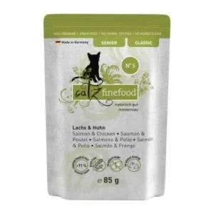 Katzenfutter: Catz finefood Senior No.05 Lachs & Huhn 