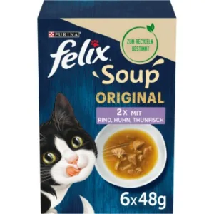 Katzenfutter: Felix Soup Suppe  Rind, Huhn, Thunfisch