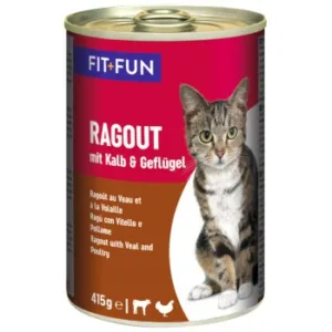 Katzenfutter: FIT+FUN Ragout Kalb & Geflügel 