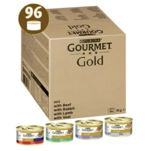 Katzenfutter: GOURMET Gold Feine Pastete Sorten-Mix 