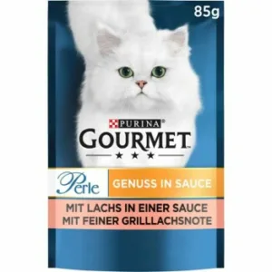 Katzenfutter: GOURMET Perle Genuss in Sauce  Lachs, in Grilllachssauce