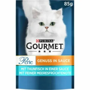 Katzenfutter: GOURMET Perle Genuss in Sauce  Thunfisch, in Meeresfrüchtesauce