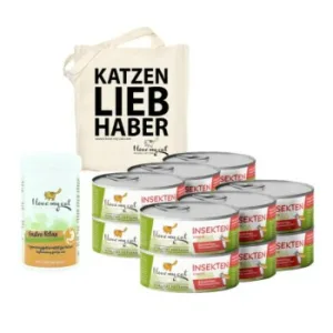 Katzenfutter: I love my cat Futterset für Katzen mit Durchfall - Nassfutter + Gastro Relax Pulver + Jutebeutel