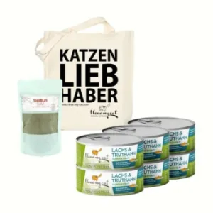 Katzenfutter: I love my cat Futterset Katzenfutter Nass mit Lachs und Truthahn für Katzen mit Gewichtsproblemen