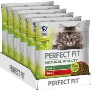 Katzenfutter: PERFECT FIT Natural Vitality Adult +1 Sparpaket  Rind & Huhn