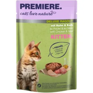 Katzenfutter: PREMIERE cats love nature Deluxe Ragout Kitten Kalb & Huhn 