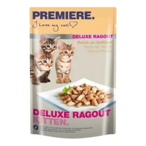 Katzenfutter: PREMIERE Deluxe Ragout Kitten Reich an Geflügel 