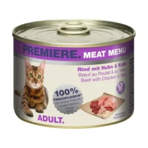 Katzenfutter: PREMIERE Meat Menu Adult Kalb & Huhn 