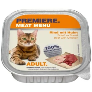 Katzenfutter: PREMIERE Meat Menu Adult Rind & Huhn 