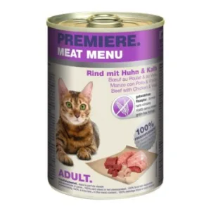 Katzenfutter: PREMIERE Meat Menu Adult Rind mit Kalb & Huhn 