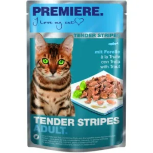 Katzenfutter: PREMIERE Tender Stripes Forelle 