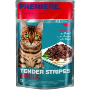 Katzenfutter: PREMIERE Tender Stripes Rind 