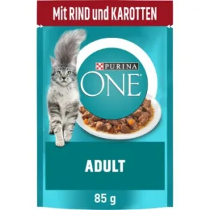 Katzenfutter: Purina ONE Adult  mit Rind und Karotten