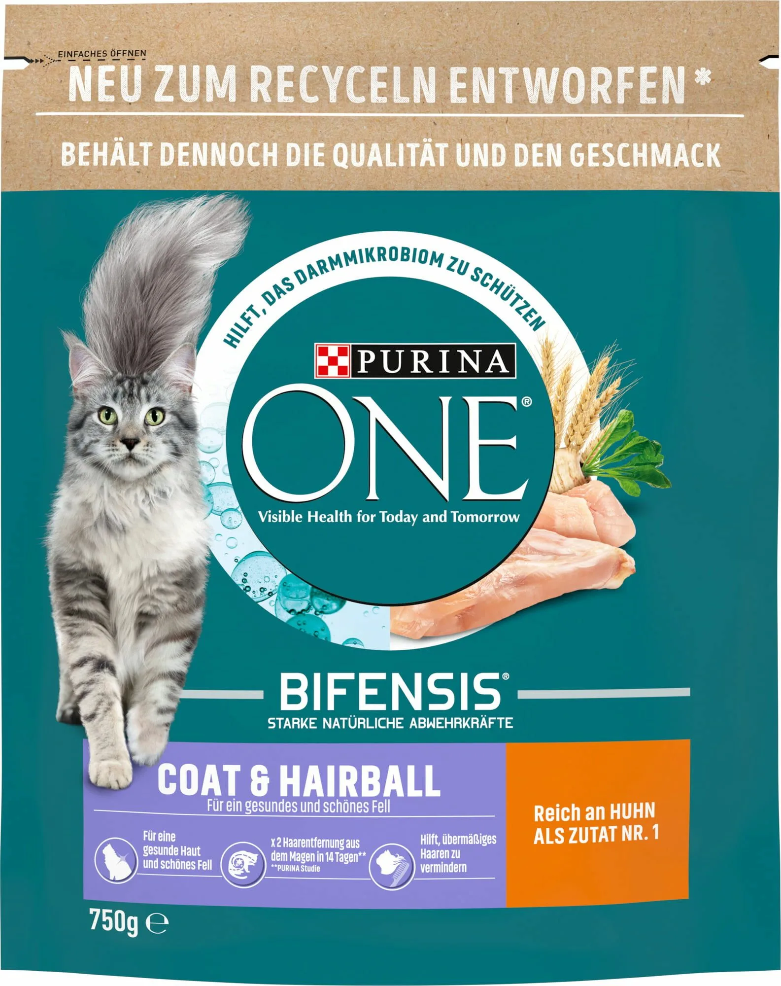 Katzenfutter: Purina ONE BIFENSIS Coat & Hairball 