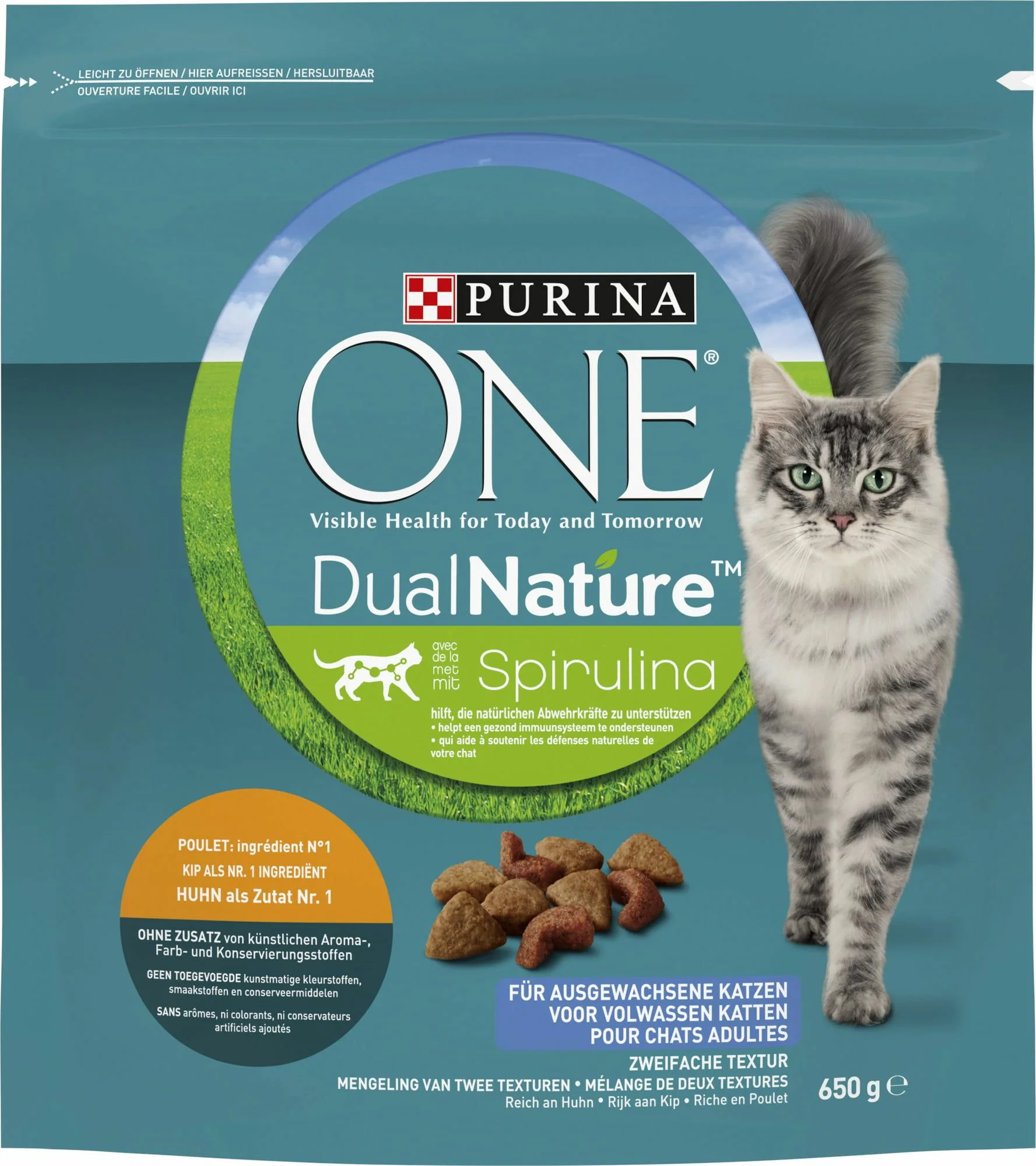 Katzenfutter: Purina ONE DualNature Adult Huhn 