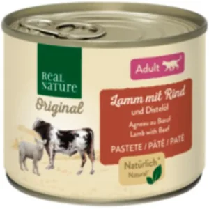 Katzenfutter: REAL NATURE Adult Lamm mit Rind und Distelöl 