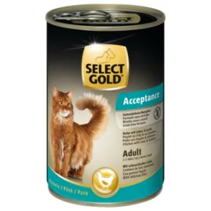 Katzenfutter: SELECT GOLD Adult Acceptance Huhn mit Leber & Lachs 