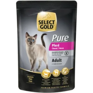 Katzenfutter: SELECT GOLD Adult Pure Pferd 