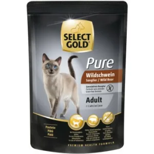 Katzenfutter: SELECT GOLD Adult Pure Wildschwein 