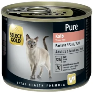 Katzenfutter: SELECT GOLD Pure Adult Paté Kalb 