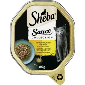 Katzenfutter: Sheba Sauce Collection  Huhn, Truthahn und Gemüsezugabe, Ragout / in Sauce