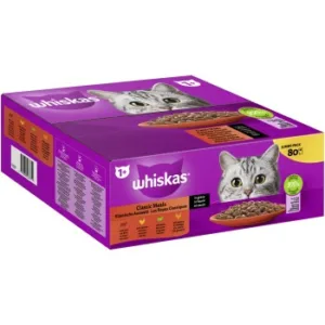 Katzenfutter: Whiskas Jumbo Pack 1+ Klassische Auswahl in Sauce 